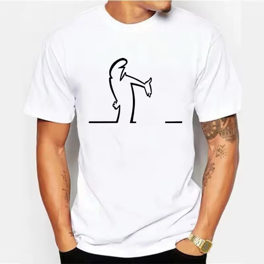NWT Balum La Linea Graphic T-Shirt – Slim Fit Short Sleeve Crewneck – White